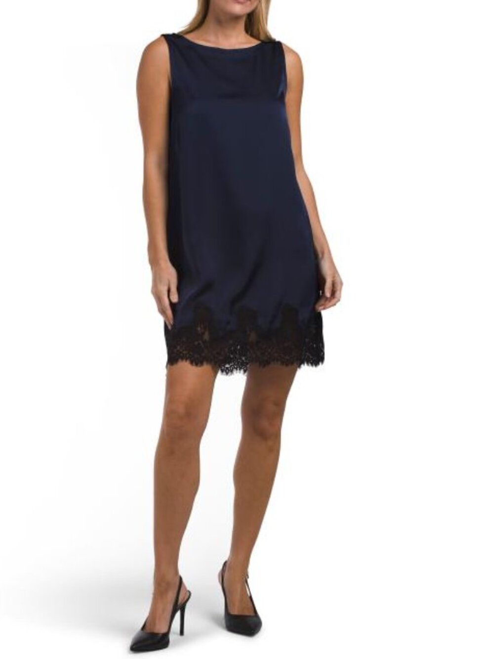 CAMILA COELHO Sleeveless Mini Dress With Embroidered Lace Hem